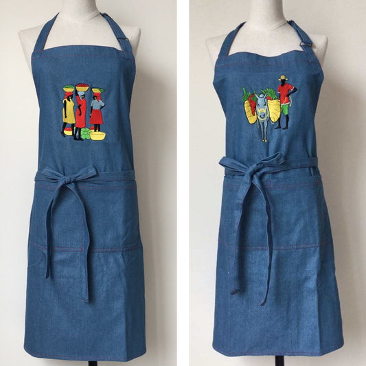 Unisex Embroidered Apron (talking ladies or donkey)