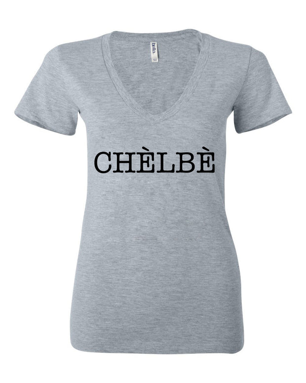 "Chelbe" Women Deep V-neck T-Shirt